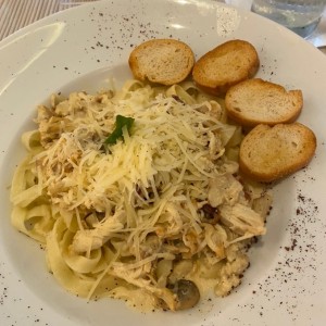 Fetuccini en salsa Blanca