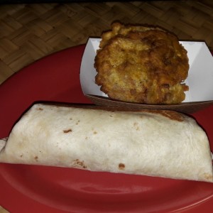 Wrap cubano de puerco y patacones