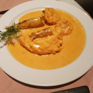 LANGOSTA Y LANGOSTINOS EN SALSA DE JEREZ