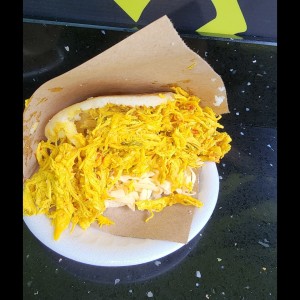 Pollo y queso amarillo