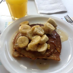 Panquecas con banana y miel
