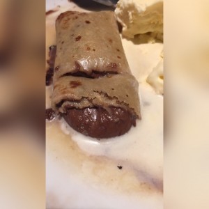 Crepe de nutella y helado